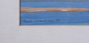 Paul Overhaus - Gouache op papier, Ondergaande zon - Ingelijst kopen? Bied vanaf 50!