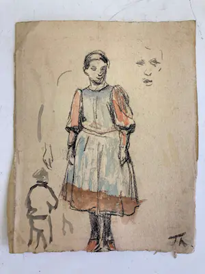 Willem Bastiaan Tholen - Studie van een meisje kopen? Bied vanaf 50!