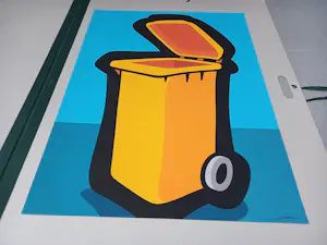 Enrico Bressan - Cubo de Basura - Siebdruck 2003 handsigniert und nummeriert Auflage 75 Ex. kopen? Bied vanaf 80!