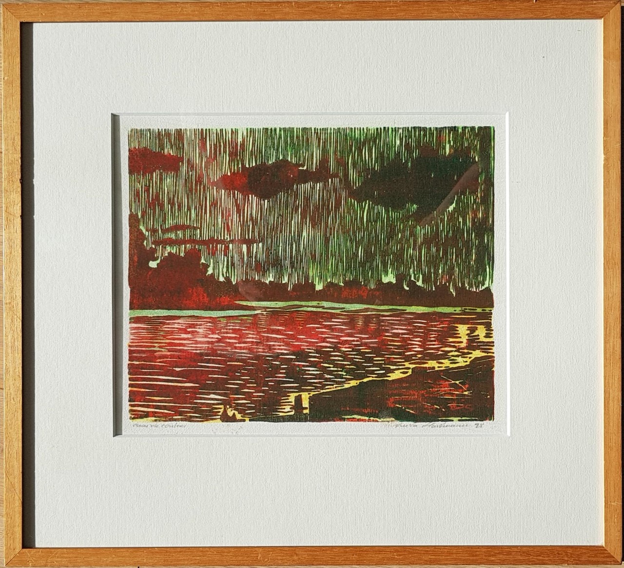 Niet of onleesbaar gesigneerd - houtsnede, 1998 inc lijst kopen? Bied vanaf 1!