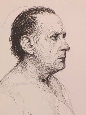 Aat Veldhoen - Zittende naakte man - Rotaprent kopen? Bied vanaf 1!