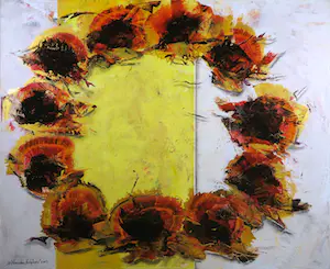 Willem van Scheijndel - Acryl op doek, Why the yellow - Ingelijst (Groot) kopen? Bied vanaf 750!