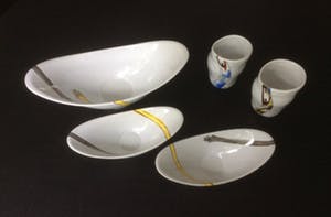 Corry Ammerlaan - Set van 3 schalen en 2 bekers kopen? Bied vanaf 25!