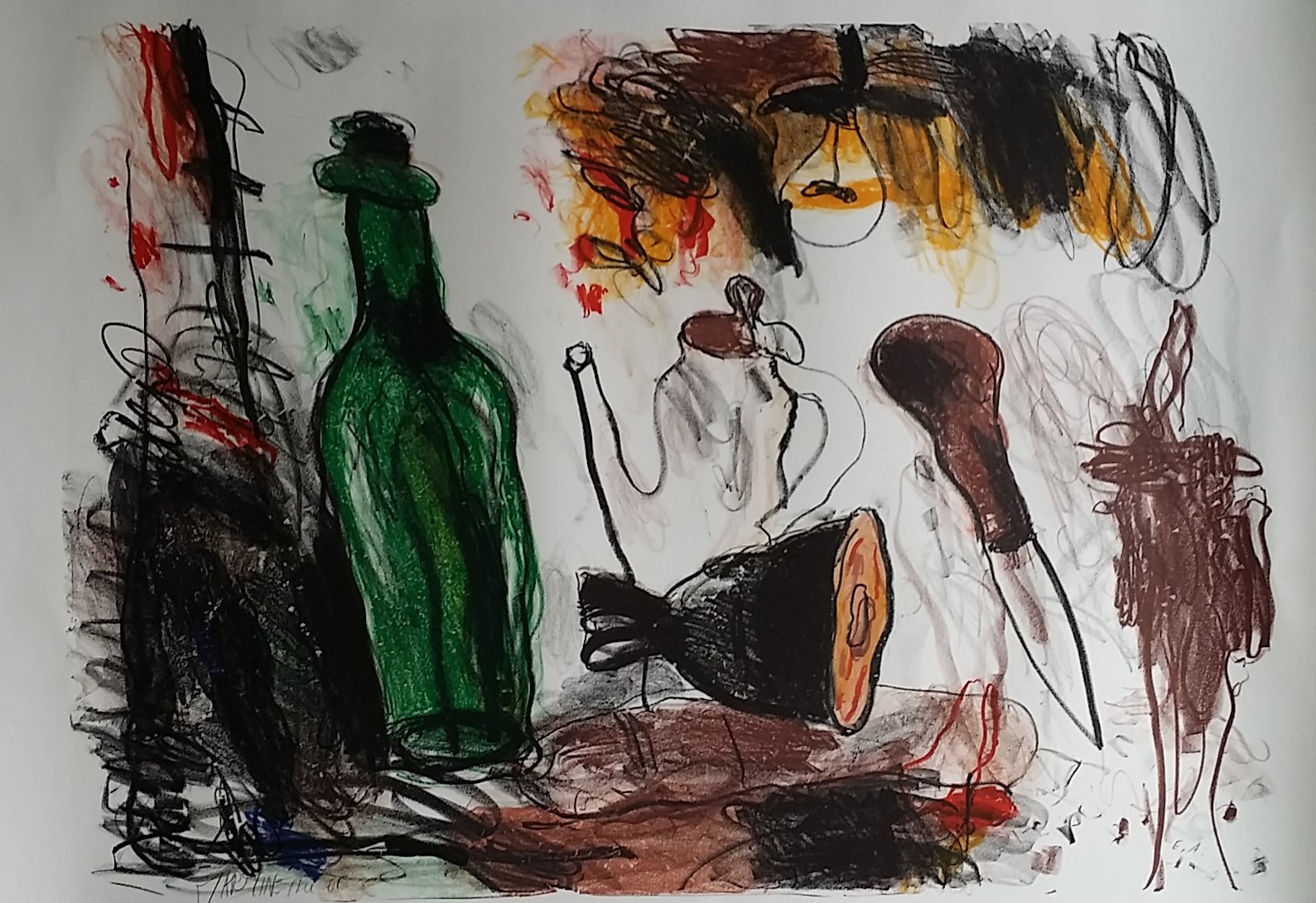 Anton Martineau - Stilleven met Ham verkocht voor € 1!