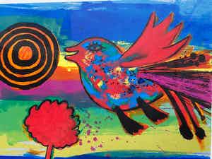 Corneille - Mozartvogel verkocht voor € 250!