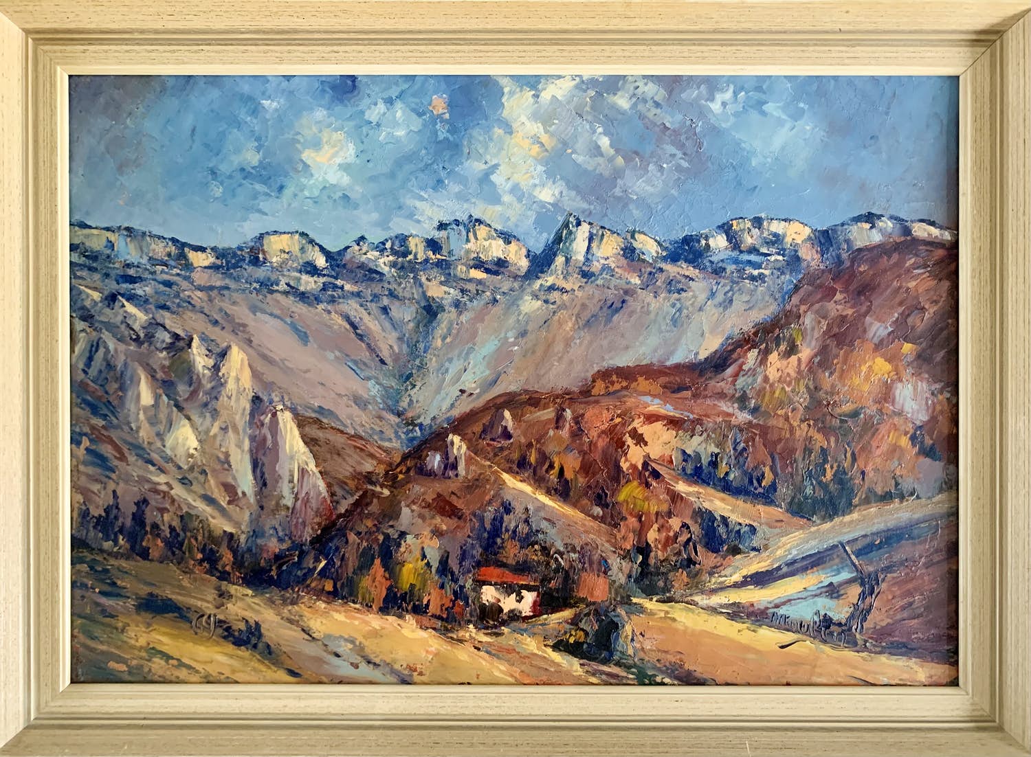 Niet of onleesbaar gesigneerd - Berglandschap. kopen? Bied vanaf 1!