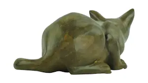 Pierre Chenet - Bronzen beeld van nieuwsgierige kat kopen? Bied vanaf 269!