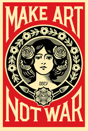 Shepard Fairey - Make Art Not War kaufen? Bieten Sie von 10!