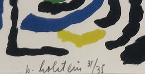 Pieter Holstein - Litho, Spoor van daden - Ingelijst kopen? Bied vanaf 35!