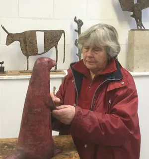Barbara de Clercq - Grote bronzen penning , Koeten – 2000 – Ø 9½ cm. kopen? Bied vanaf 50!