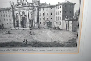 Giovanni Battista Piranesi - en Giuseppe Vasi : Rome-BASILICA DI S.CROCE- gravure ca.1747 - incl kunstboek kopen? Bied vanaf 150!