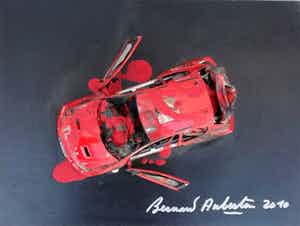 Bernard Aubertin - Voiture Brûlé - Uniek werk - 32 x 42 x 13 cm - Catalogus en Certificaat verkocht voor € 650!
