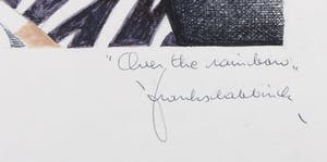 Frank Slabbinck - Gemengde techniek op papier, Over the rainbow - Ingelijst kopen? Bied vanaf 150!