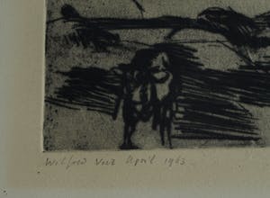 Wilfred Voet - Ets , “2 Koeien in de polder” – gesigneerd –1963 – nr 3 van 12 kopen? Bied vanaf 25!