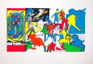 Jacqueline de Jong - Pinball Wizzards zeefdruk verkocht voor € 25!