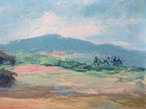 Sujatno Koempoel - Indonesie Landschap werkers op rijstvelden. kopen? Bied vanaf 160!