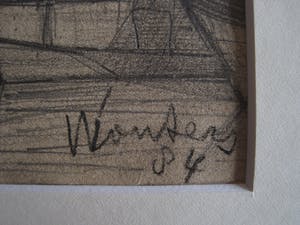 Henri Wouters - etser, lithograaf, schilder, tekenaar -potloodtekening "Amsterdam minerva Haven" kopen? Bied vanaf 10!