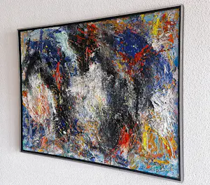 Arnaldo - Groot abstract expressionistisch olieverf / doek "zonder titel III" - gesigneerd kopen? Bied vanaf 82!