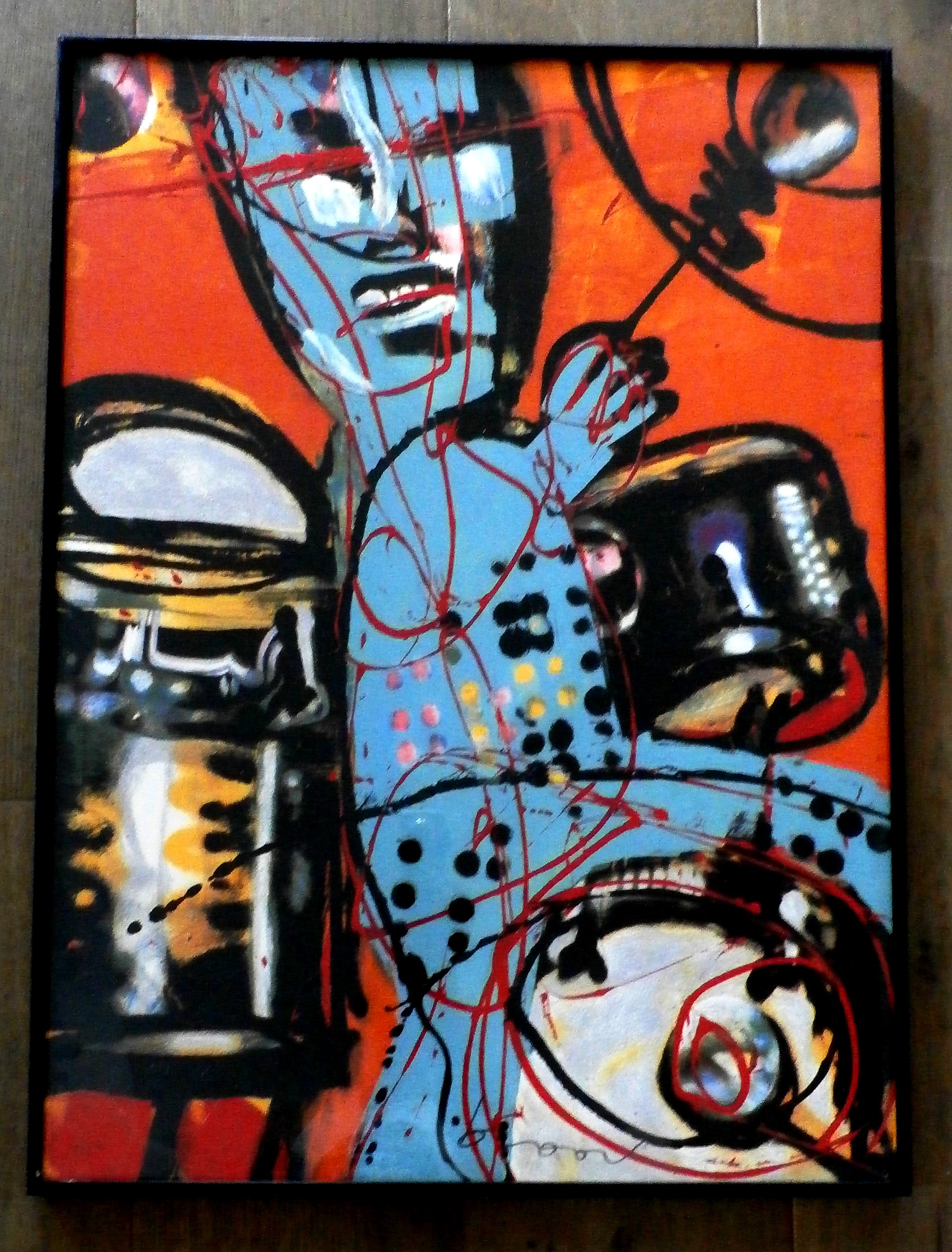 Herman Brood - ingelijste zeefdruk: de drummer - 1990 kopen? Bied vanaf 299!