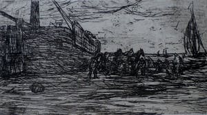 Martin van Waning - Ets: Boot met paarden kopen? Bied vanaf 45!