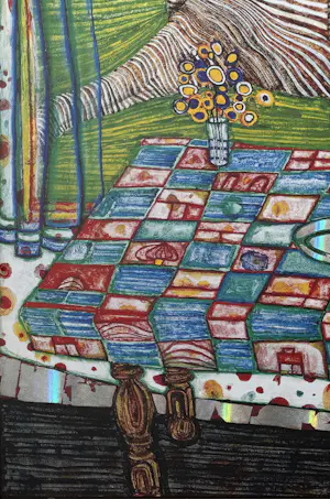 Friedensreich Hundertwasser - offsetprint met prägedruk | 'Island of Lost Desire 755A' | 1975 kopen? Bied vanaf 20!