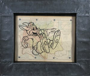 Jan Bollaert - Acryl op landkaart, Wereldcultuur X - Ingelijst kopen? Bied vanaf 1!