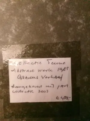 Gradus Verhaaf - Abstract werk z.t. uit 1988 kopen? Bied vanaf 125!