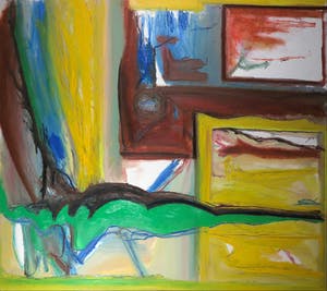Han Sterk - Olieverf op paneel, Z.T. Abstracte compositie - Ingelijst (Zeer groot) kopen? Bied vanaf 1!