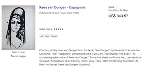 Kees van Dongen - 'Espagnole' pochoir uit : 'van Dongen',1925 kopen? Bied vanaf 225!