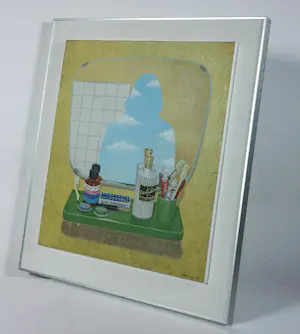 Rien Scholten - Olieverf op paneel, Luchtspiegeling - Ingelijst kopen? Bied vanaf 200!