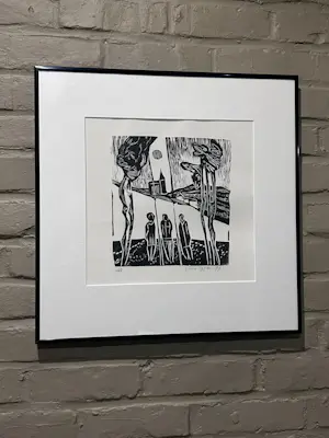 Gene Eggen - 4 houtsnedes uit 1974 kopen? Bied vanaf 99!