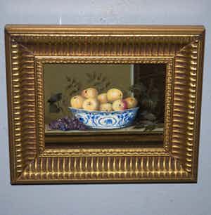 Niet of onleesbaar gesigneerd - stilleven - olieverf verkocht voor € 10!