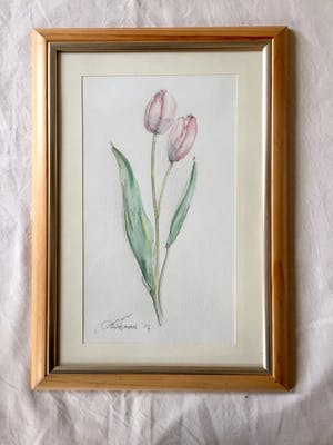 Aart van Woensel - Tulpen - Aquarel, Ingelijst kopen? Bied vanaf 25!