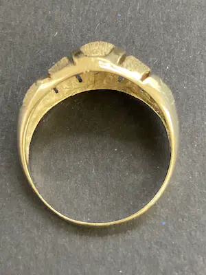 14 karaats  geelgouden fantasie ring kopen? Bied vanaf 180!