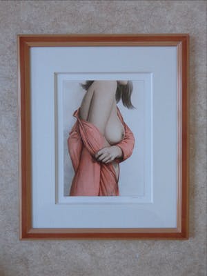 Roger Wittevrongel - HALFNAAKTE VROUW / KLEURLITHO / 61x51cm / KADER / SIG / 1986 kopen? Bied vanaf 95!