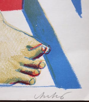 Horst Antes - Maskierte Figur mit Treppe, Litho kopen? Bied vanaf 275!