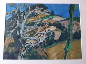 Eric Bauknecht - Gouache, Titel, Landschap I, op papier (ingelijst) kopen? Bied vanaf 70!