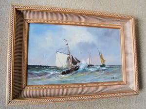 Harrij van Dongen - Olieverf - Zeegezicht kopen? Bied vanaf 135!