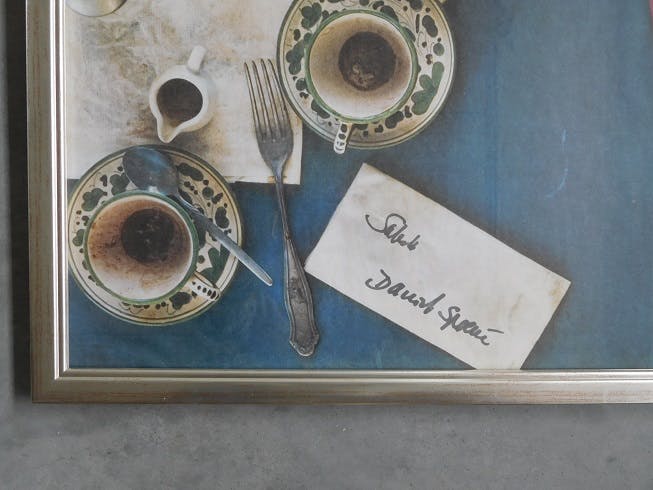 Daniel Spoerri - "Tableau Piège de Restaurant Spoerri" - editie 300 - gesigneerd  kopen? Bied vanaf 225!