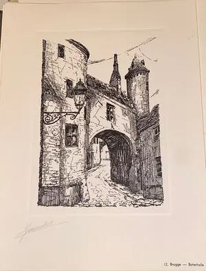 Jan van Campenhout - Historische monumenten en gebouwen - 25 pentekeningen kopen? Bied vanaf 1!