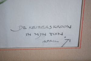 Maria Hofker - Rueter - Keizerskroon - aquarel 1971 - plus 2 boeken, 1x gesigneerd kopen? Bied vanaf 85!