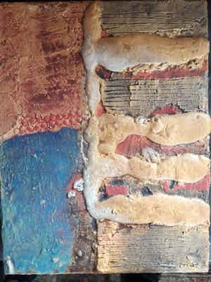 Rijnhard Schregardus - Materieschilderij. verkocht voor € 65!