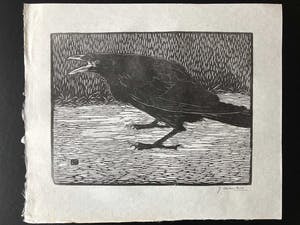 Jan Mankes - Houtsnede Zwarte Kraai - Gesigneerd - 1918 kopen? Bied vanaf 465!