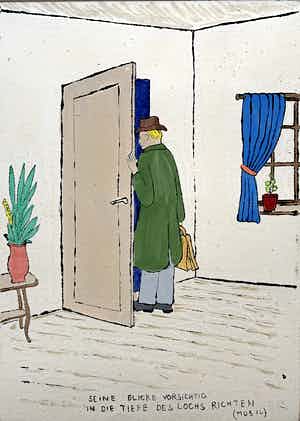 Pieter Holstein - Handgekleurde ets - 'Seine blicke...' - Uniek exemplaar uit een oplage van 40 verkocht voor € 125!