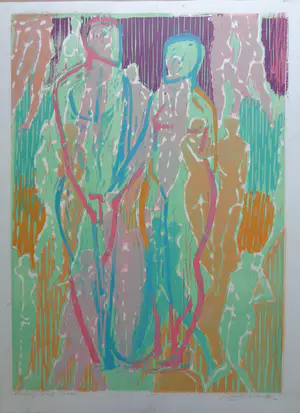 Luuk Scholten - DICHTBIJ - VERAF - PAAR / KLEURHOUTSNEDE / 76x57cm / SIG kopen? Bied vanaf 25!