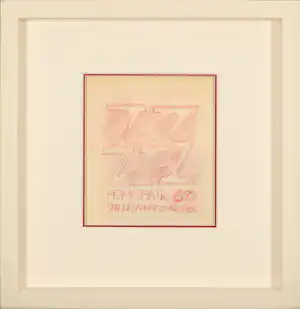 Robert Indiana - Originele Ontwerptekening voor HEMISFAIR 68 - met LOVE signatuur kaufen? Bieten Sie von 2850!