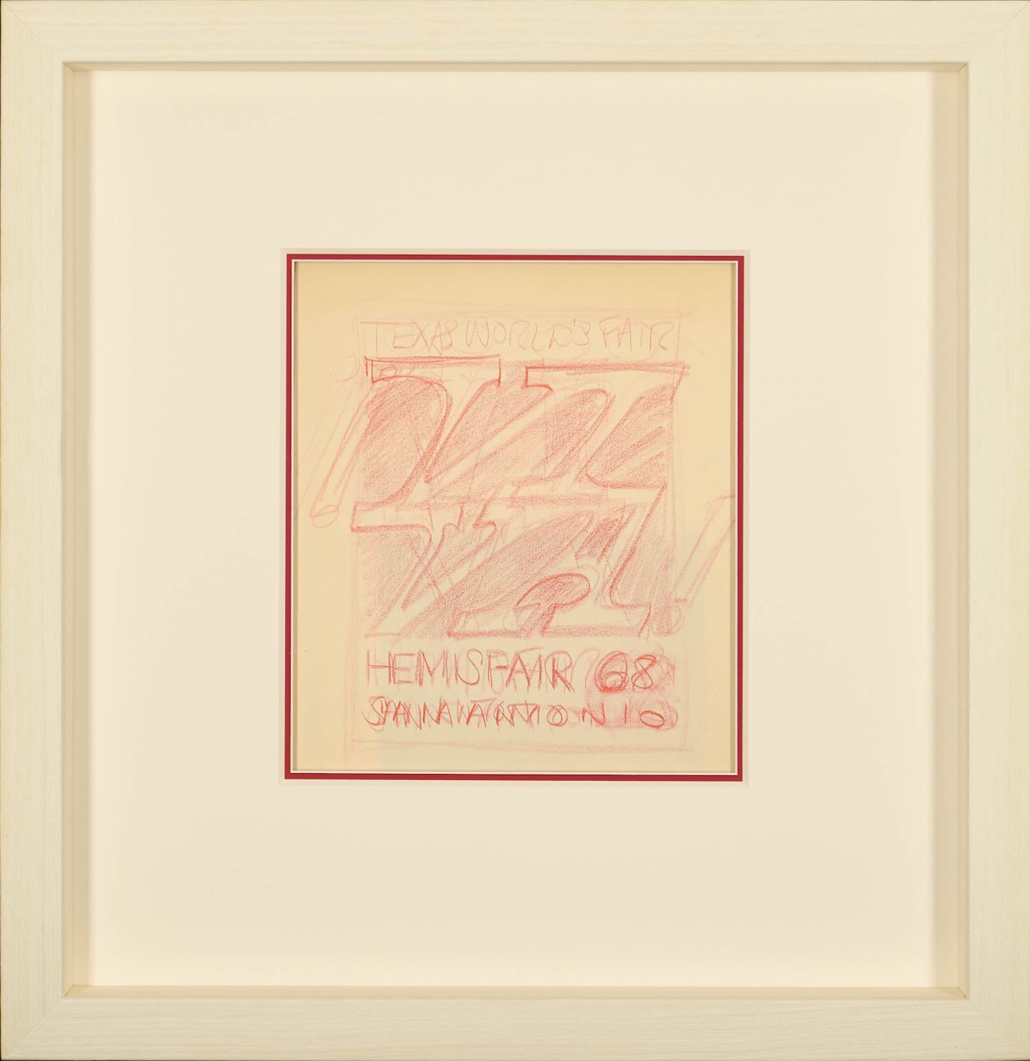 Robert Indiana - Originele Ontwerptekening voor HEMISFAIR 68 - met LOVE signatuur kopen? Bied vanaf 2950!