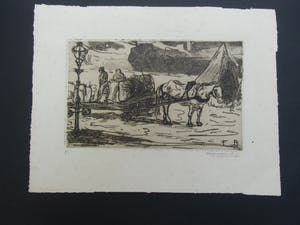 Buy Frederika Broeksmit - SLEPERSWAGEN MET PAARD AAN DE HAVENKADE? Bid from 40!