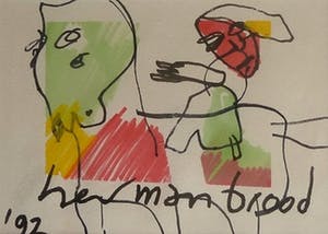Herman Brood - Hop paardje - Unieke tekening - 1992 kopen? Bied vanaf 295!