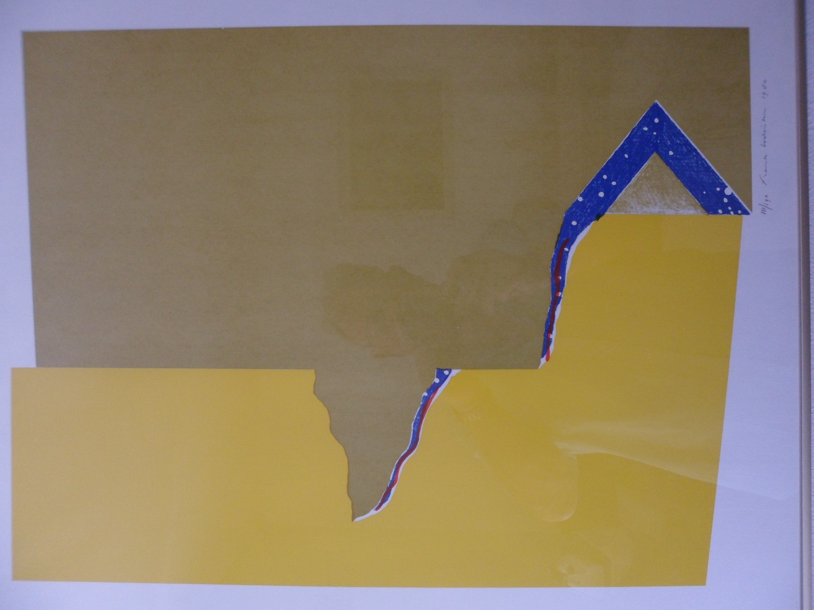 Frank Lodeizen - Abstracte compositie, Kleurenzeefdruk kopen? Bied vanaf 40!